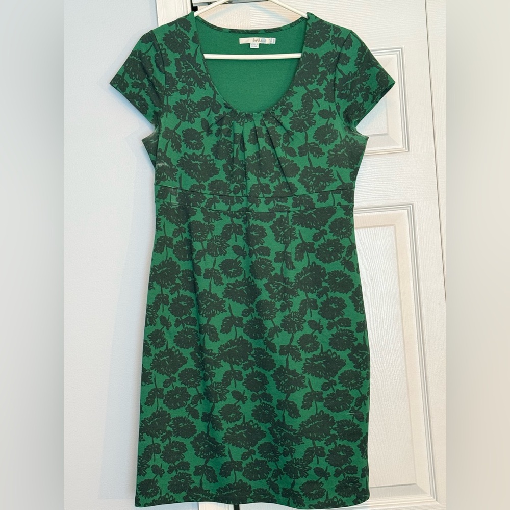 Boden Green Flutter Sleeve Sheath Dress
